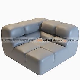 3D單人沙發(fā)模型
