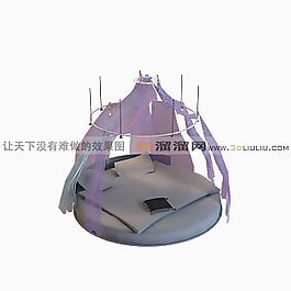 3D圓床模型