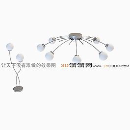 3D吸頂燈模型