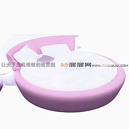 3D圆床模型