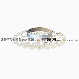 3D吸頂燈模型