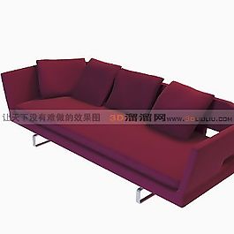 3D多人沙發(fā)模型