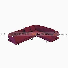 3D多人沙發(fā)模型