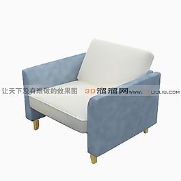 3D單人沙發(fā)模型