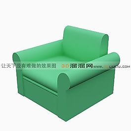 3D單人沙發(fā)模型