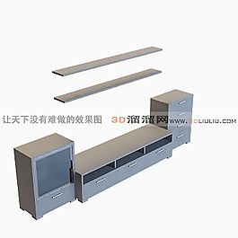 3D電視柜模型