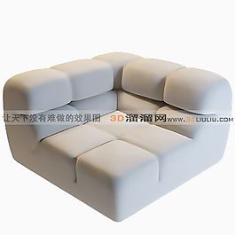 3D單人沙發(fā)模型