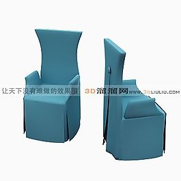 3D豪華高背椅模型