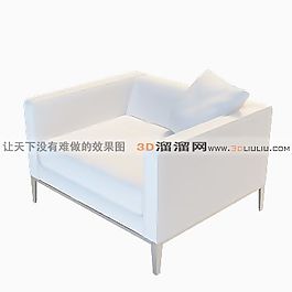 3D單人沙發(fā)模型