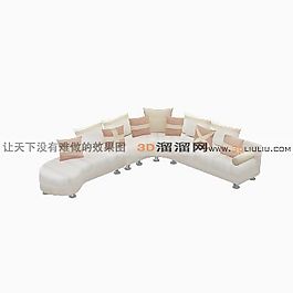 3D多人沙發(fā)模型