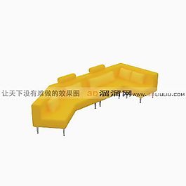 3D多人沙發(fā)模型