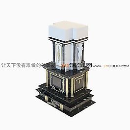 3D歐式壁爐模型