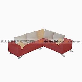 3D多人沙發(fā)模型