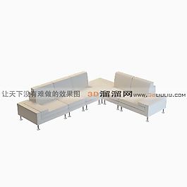 3D多人沙發(fā)模型