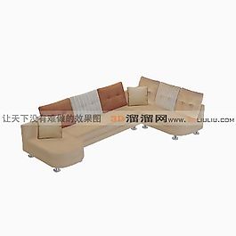 3D多人沙發(fā)模型