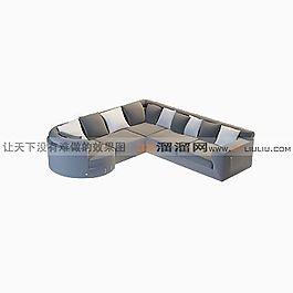 3D多人沙發(fā)模型