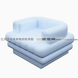 3D單人沙發(fā)模型