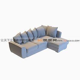 3D多人沙發(fā)模型