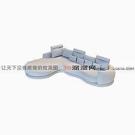 3D多人沙發(fā)模型