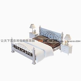 3D鐵藝床模型