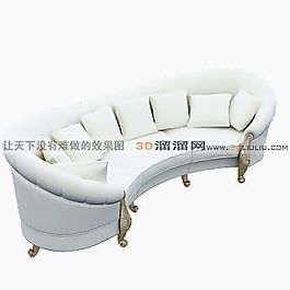 3D多人沙發(fā)模型