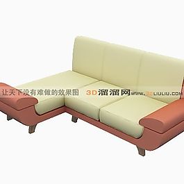 3D多人沙發(fā)模型