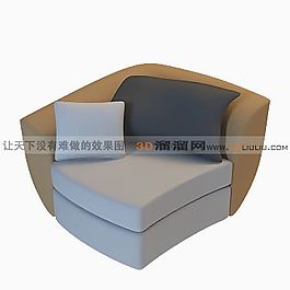 3D單人沙發(fā)模型