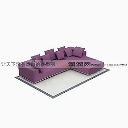 3D多人沙發(fā)模型