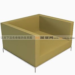 3D單人沙發(fā)模型