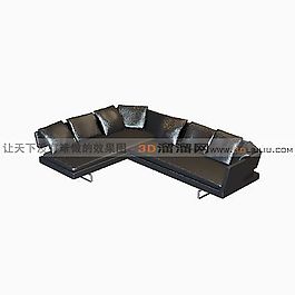 3D多人沙發(fā)模型