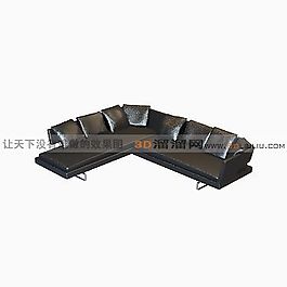 3D多人沙發(fā)模型