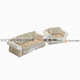 3D多人沙發(fā)模型