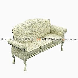 3D三人沙发模型