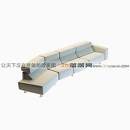 3D多人沙發(fā)模型