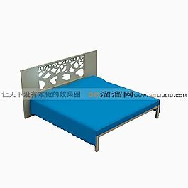 3D雙人床模型