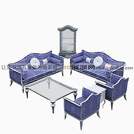 3D沙发茶几组合模型