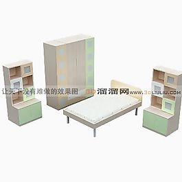 3D兒童床模型