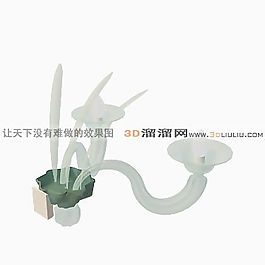 3D歐式水晶壁燈模型