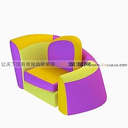 3D單人沙發(fā)模型