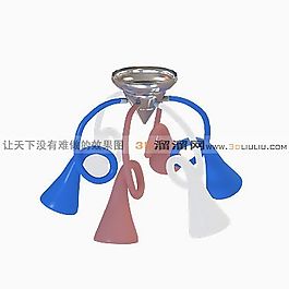 3D吸頂燈模型