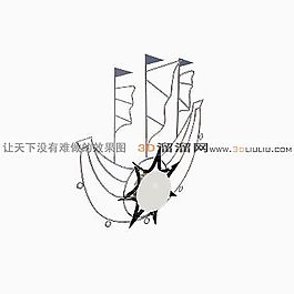 3D歐式壁燈模型