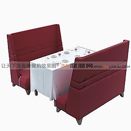 3D桌椅組合模型