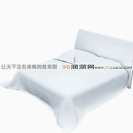 3D雙人床模型