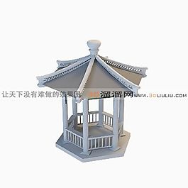 3D六角亭模型