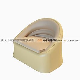 3D單人沙發(fā)模型
