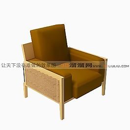 3D單人沙發(fā)模型