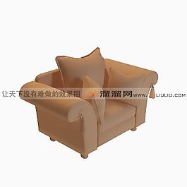 3D單人沙發(fā)模型