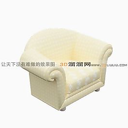 3D單人沙發(fā)模型