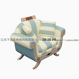 3D單人沙發(fā)模型