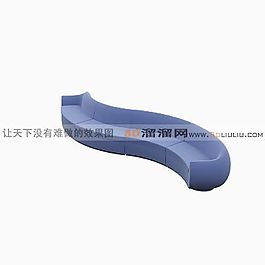 3D多人沙發(fā)模型